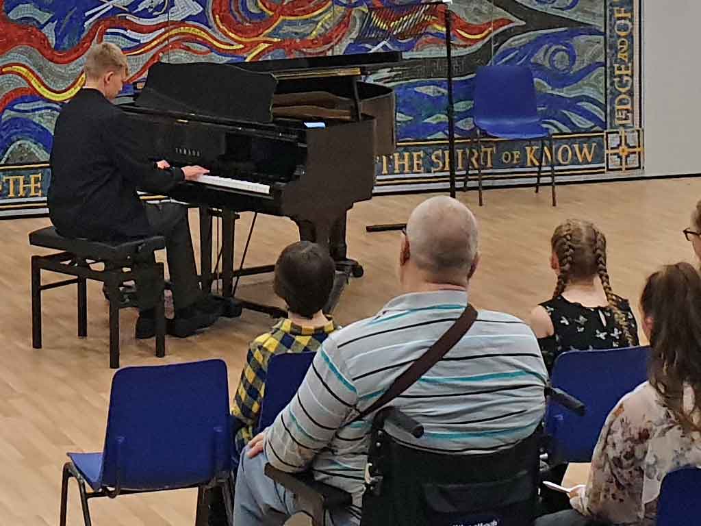 Lawrie playing at the ABRSM High Scorers' concert 2019